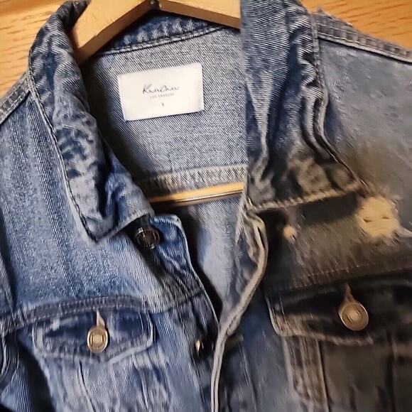 KanCan Denim Jean Jacket Women's Size S Destroyed Distressed Style KC5007M EUC - Picture 4 of 10